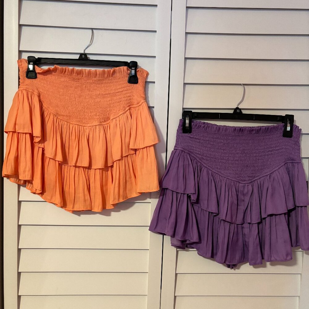 Smock layered skorts
